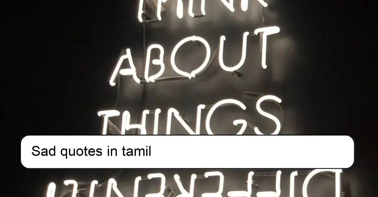 Sad quotes in tamil