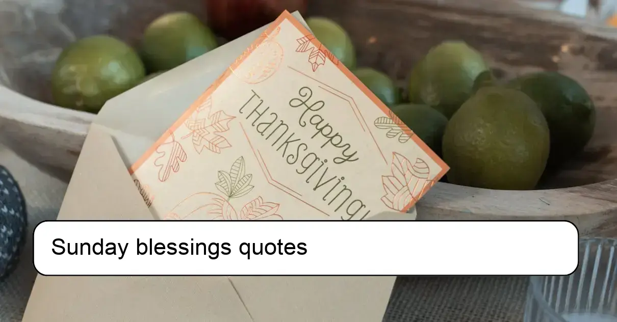 Sunday blessings quotes